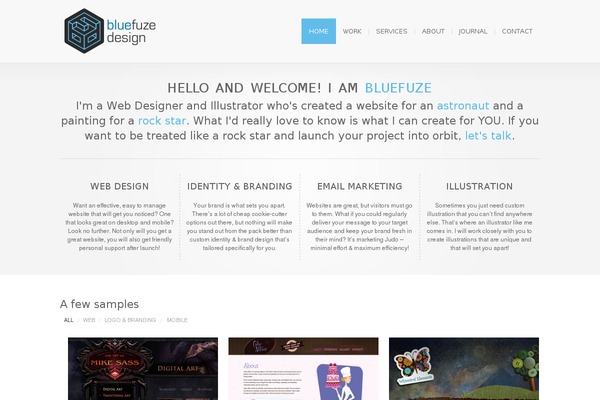 bluefuze.com site used Bigbang