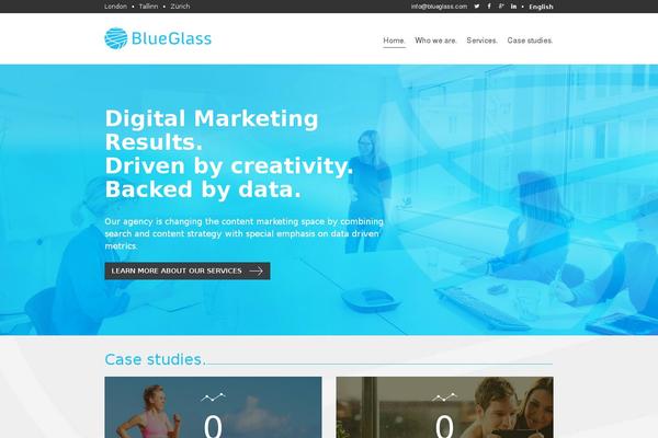 blueglass.com site used Blueglass-int