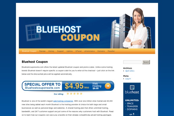 Twenty Ten theme site design template sample