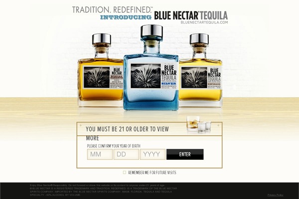 bluenectartequila.com site used Bluenectar
