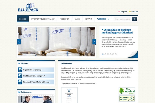 bluepack.dk site used Bluepack