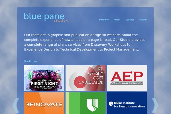bluepanestudio.com site used Bluepane