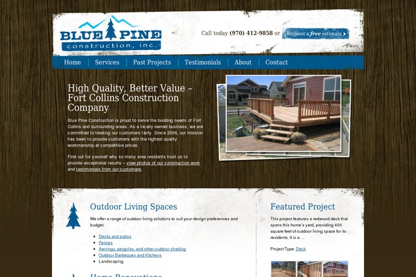 bluepineconstruction.com site used Bluepine