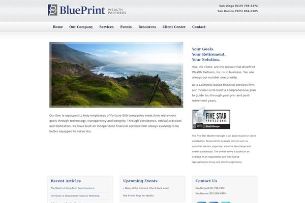 Blueprint theme site design template sample