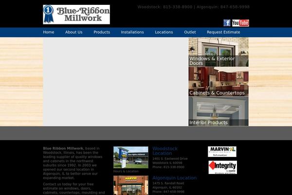 blueribbonmillwork.com site used Blueribbonwptheme