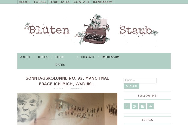blueten-staub.de site used Author Child Theme