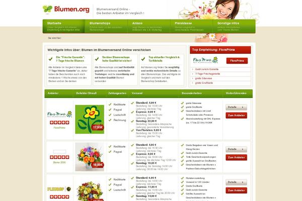 blumen.org site used Wp-template
