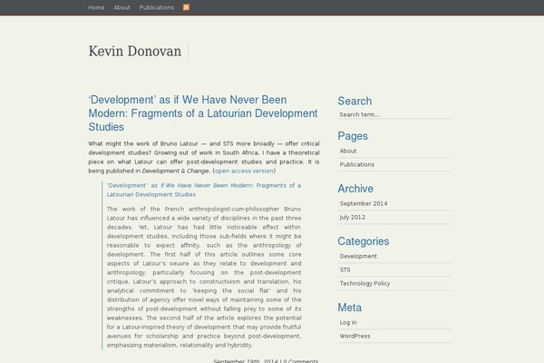 WordPress website example screenshot