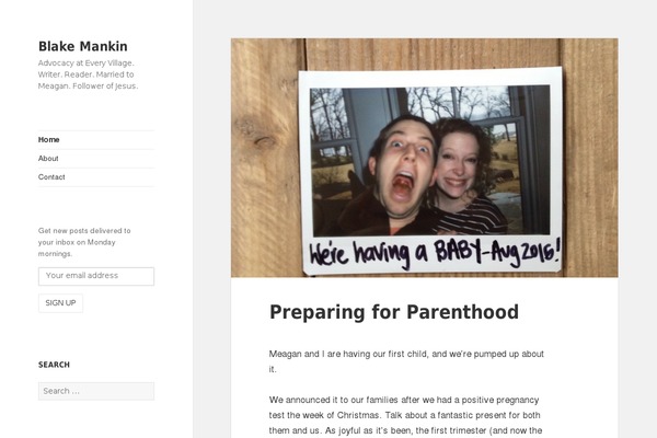 Twenty Fifteen theme site design template sample