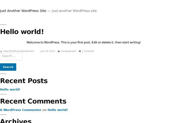 Twenty Nineteen theme site design template sample