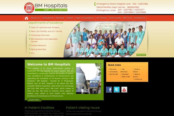 bmhospitals.com site used Bmh