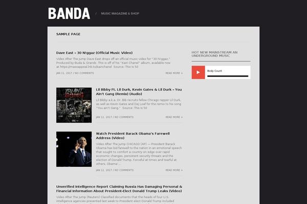 Banda theme site design template sample