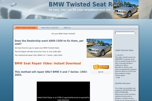 bmwtwistedseatrepair.com site used Bmw_twisted_seat