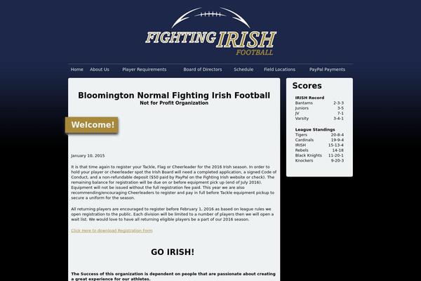 bnfightingirish.com site used Irishtheme
