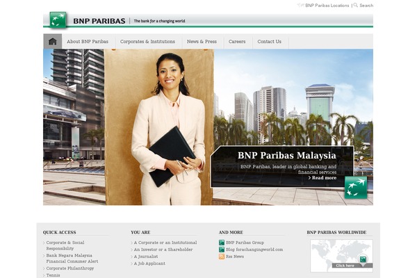 Bnp Paribas World theme site design template sample