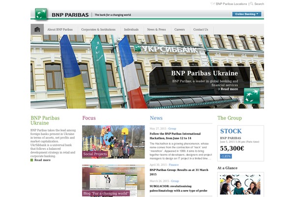 bnpparibas.ua site used Bnp Paribas World