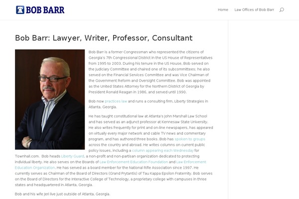 bobbarr.org site used Divi