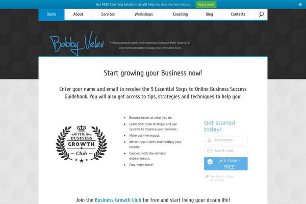 bobbyvelev.com site used Bv