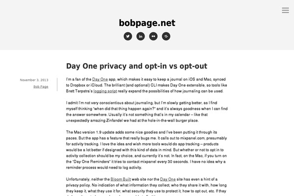 bobpage.net site used Minnow