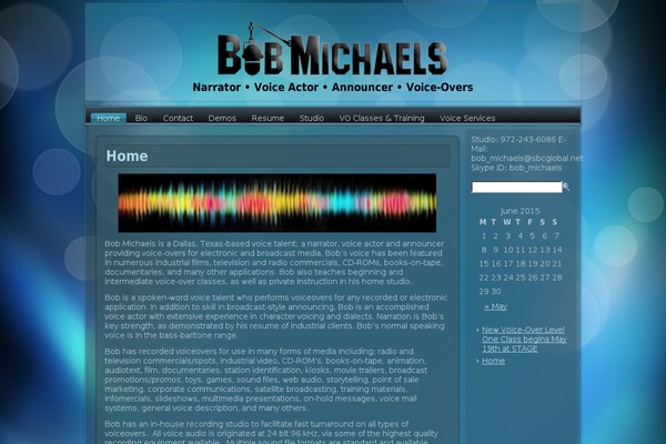 bobsvoice.com site used Bobwp2_2column_b