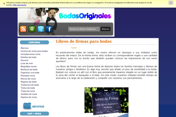 bodasoriginales.net site used Archivados-theme