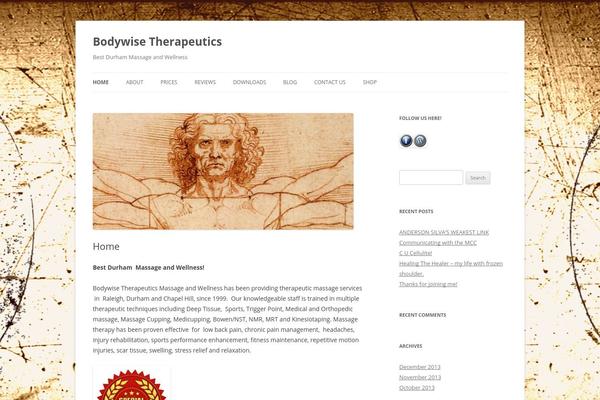 Twenty Twelve theme site design template sample