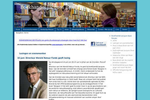 boekhandeljacquesbaas.nl site used Baas