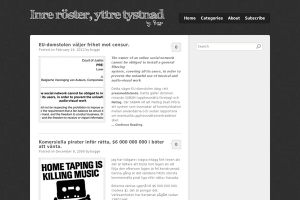 Side Blog theme site design template sample