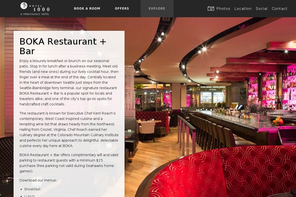 bokaseattle.com site used Hotel1000