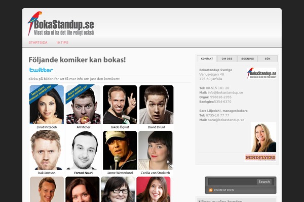 bokastandup.se site used Bokastandup