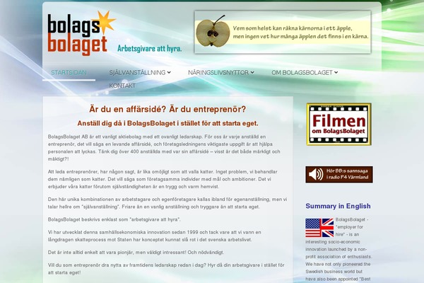 Site using Bolagsbolaget-addon plugin