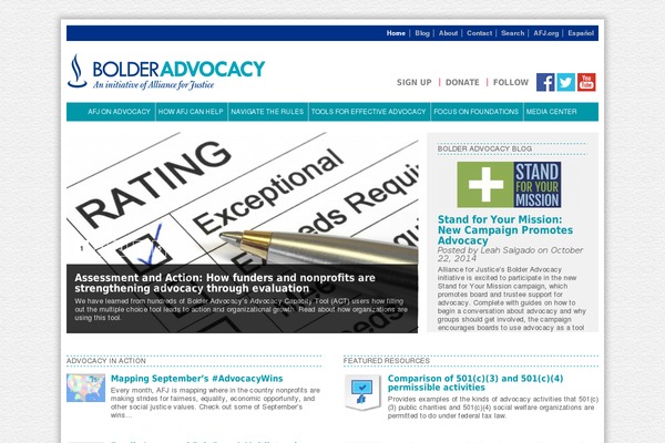 bolderadvocacy.org site used Bolder-advocacy
