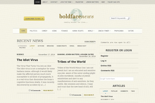 boldfacenews.com site used Color Blog