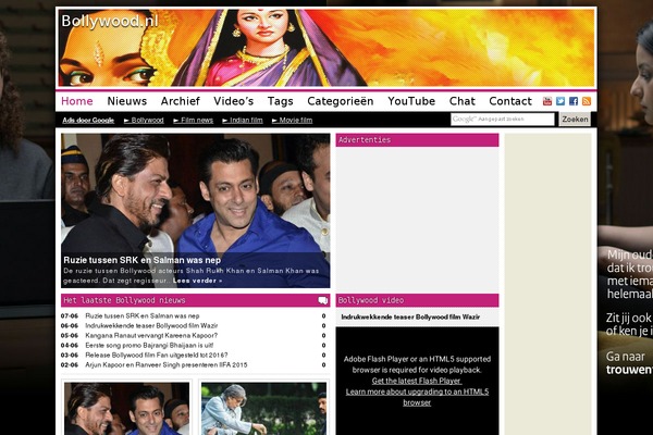 bollywood.nl site used Bollywood