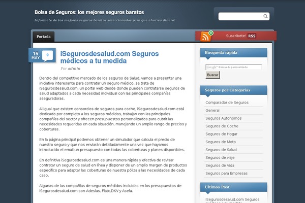 bolsadeseguros.com site used Celadon