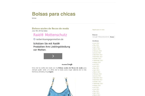 bolsasparachicas.com site used Responsivo