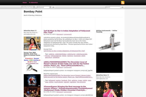 bombaypoint.com site used Solostream-3-column