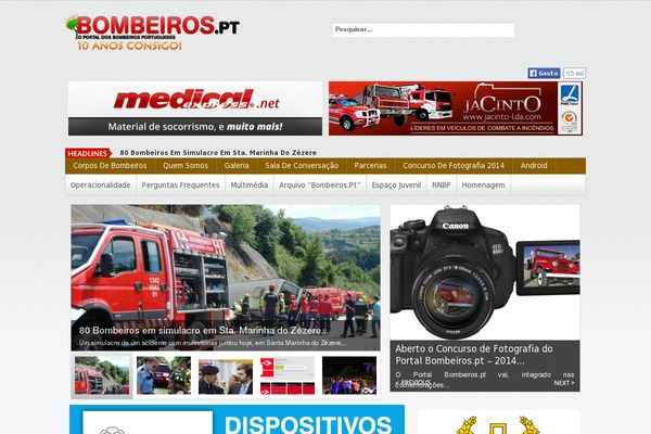 bombeiros.pt site used KAMI