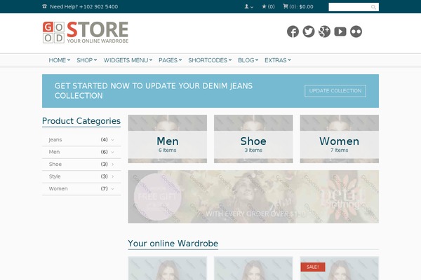 GoodStore theme site design template sample