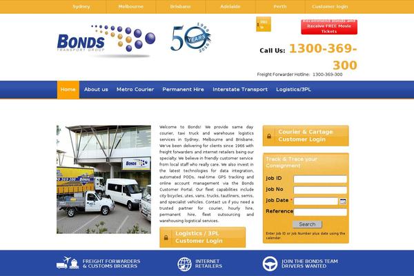 bondscouriers.com.au site used Bonds