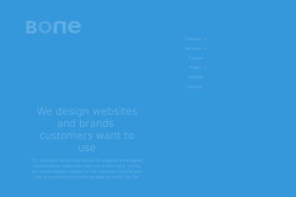Bone theme site design template sample