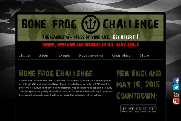 bonefrogchallenge.com site used Bonefrog
