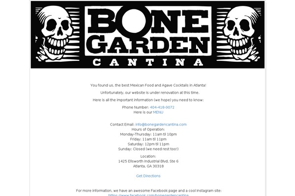Bone theme site design template sample