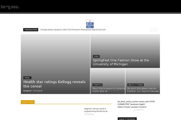 Newspaper theme site design template sample