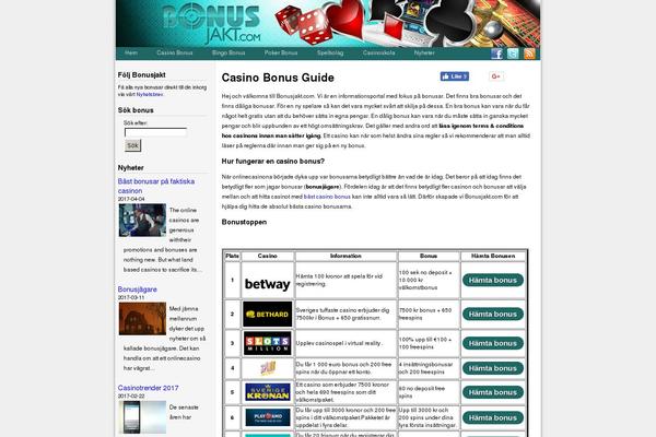bonusjakt.com site used Bonusjakt
