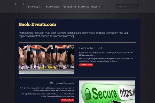 Event theme site design template sample