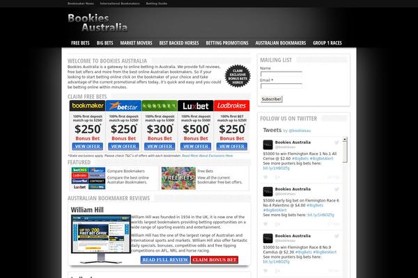 bookiesaustralia.com.au site used Resportsive-child