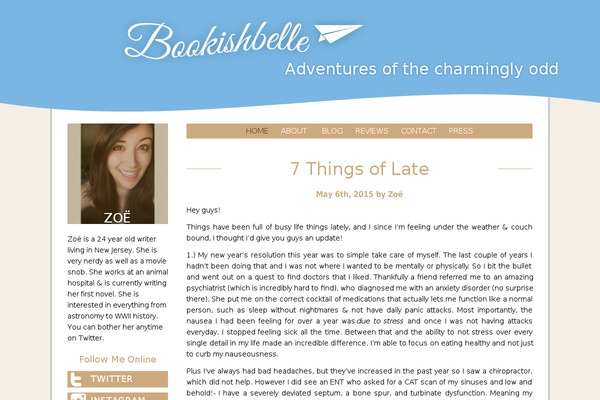 bookishbelle.com site used Bookishbelle