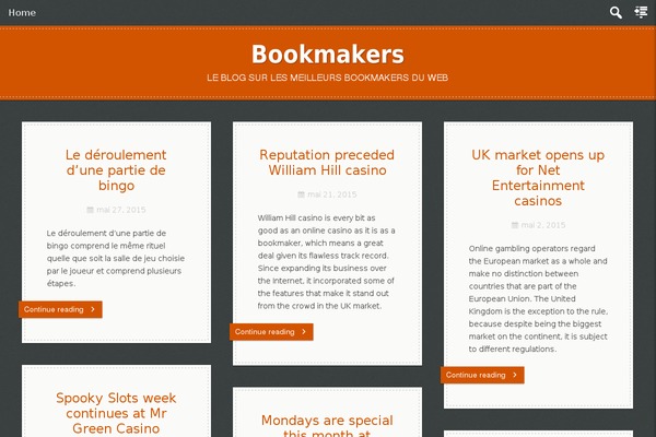 bookmakers.fr site used Cara