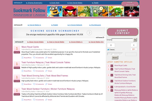 WordPress website example screenshot